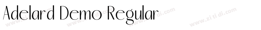Adelard Demo Regular字体转换